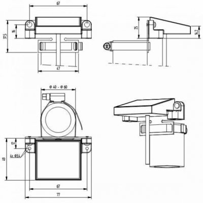 Fischer 441502 detektor opadów atmosferycznych ciekłych detektor deszczu