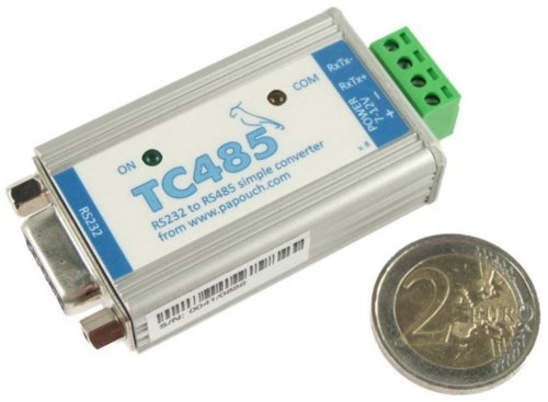 Papouch TC485 konwerter przemysłowy sygnału RS232 do RS485 izolator galwaniczny