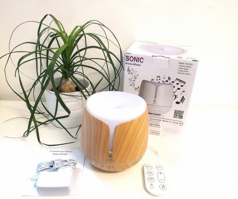 Airbi SONIC dyfuzor zapachów aromatyzer i nawilżacz powietrza ultradźwiękowy 2 w 1 ciemne drewno - OUTLET