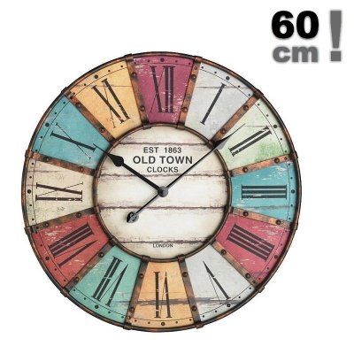 TFA 60.3021 VINTAGE zegar ścienny wskazówkowy XXL 60 cm 