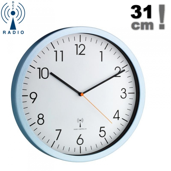 TFA 60.3517.55 zegar ścienny wskazówkowy sterowany radiowo płynąca wskazówka 31 cm
