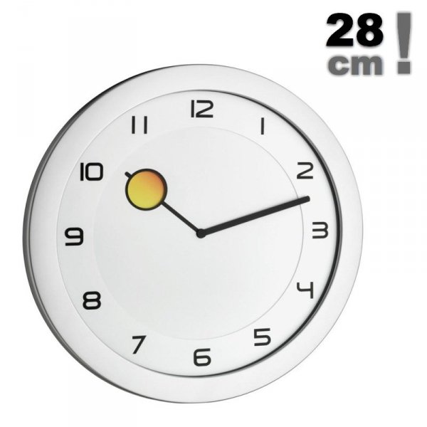 TFA 60.3028.54 HAPPY HOUR zegar ścienny wskazówkowy zmieniający kolor 28 cm