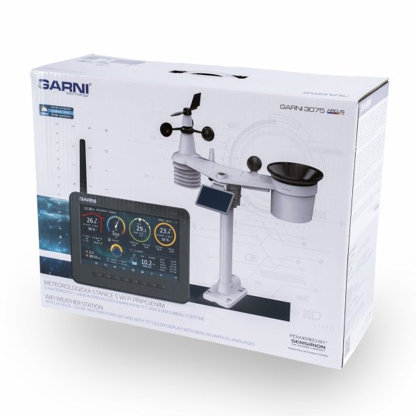Garni 3075 ARCUS stacja meteo domowa pogody bezprzewodowa  9 w 1 internetowa WiFi dokładna prognoza 24h/14 dni