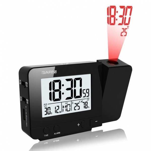 Garni 140 budzik elektroniczny z projektorem i czujnikiem temperatury - ZE ZWROTU