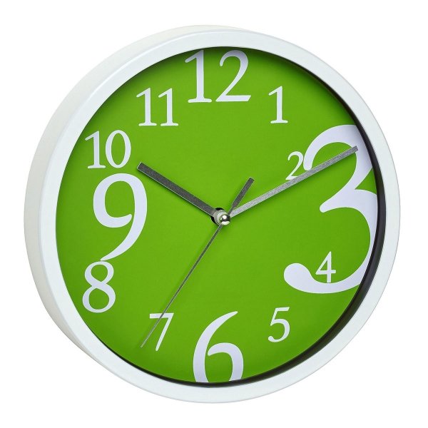 TFA 60.3034.04 zegar ścienny wskazówkowy płynąca wskazówka średnica 20 cm, zielony