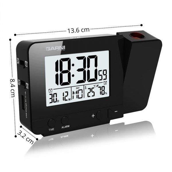  Garni 140 budzik elektroniczny z projektorem i czujnikiem temperatury