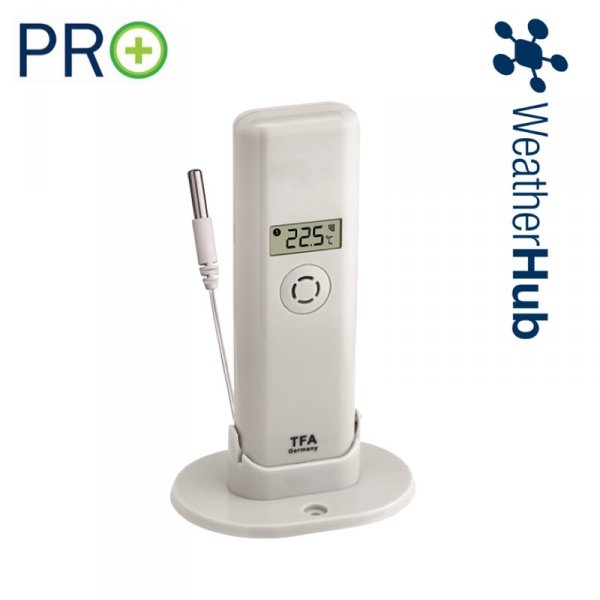 TFA 30.3313 czujnik temperatury bezprzewodowy z wodoszczelną sondą zewnętrzną linii PRO WeatherHub Smart Home