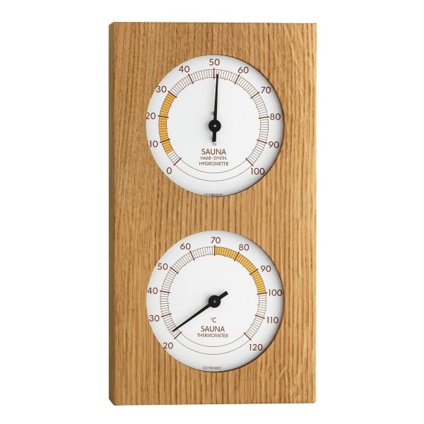 TFA 40.1052 termohigrometr do sauny tradycyjny czujnik temperatury i wilgotności mechaniczny 2 x 86 mm