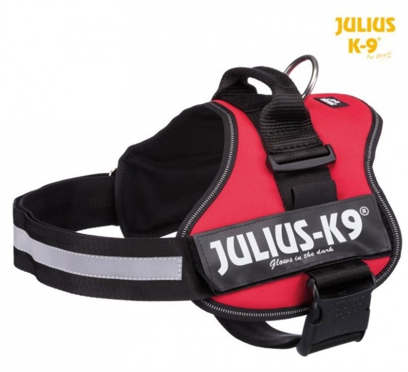 TRIXIE Julius-K9 Szelki dla psa czerwone 3/XL: 82–116 cm/50mm TX-150603
