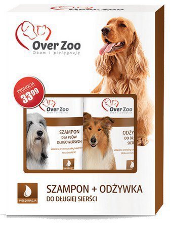 Over Zoo Dwupak Szampon i odżywka dla psów długowłosych 2x250ml