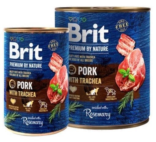 Brit Premium By Nature Pork &amp; Trachea puszka 400g