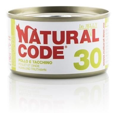 Natural Code Cat 30 Kurczak i indyk w galaretce 85g