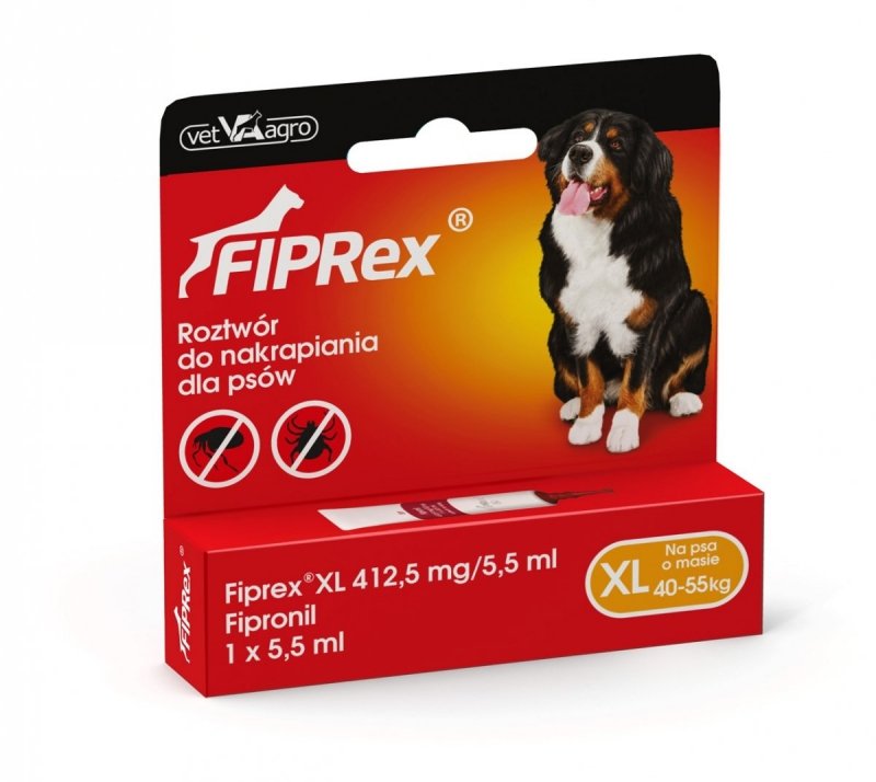 FIPREX Krople przeciw kleszczom i pchłom dla bardzo dużych psów (40-55kg)