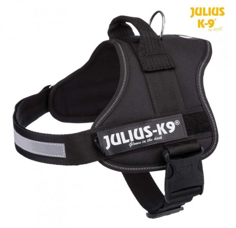  TRIXIE Julius-K9 Szelki dla psa czarne 0/M–L: 58–76cm TX-150301