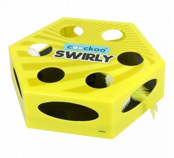 COOCKOO Zabawka dla kota Swirly żółta 20,4x6,8x23cm