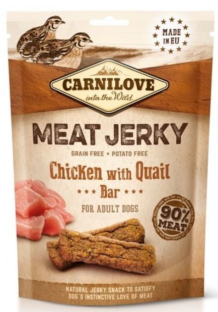  Carnilove Dog Meat Jerky kurczak i przepiórka 100g
