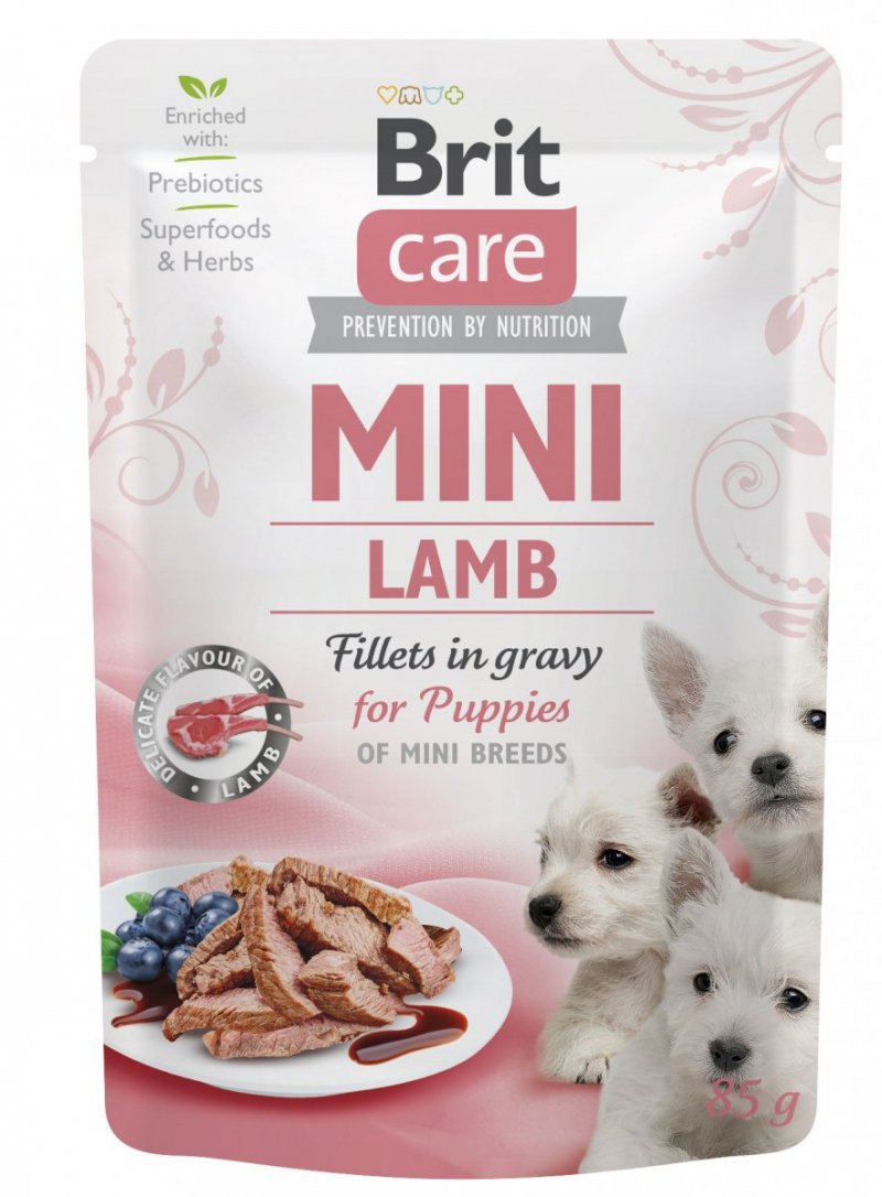 Brit Care Mini Puppy Jagnięcina filety w sosie 85g