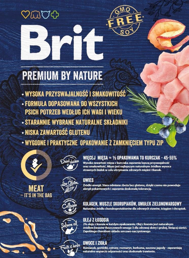 Brit Premium By Nature Adult M 15kg