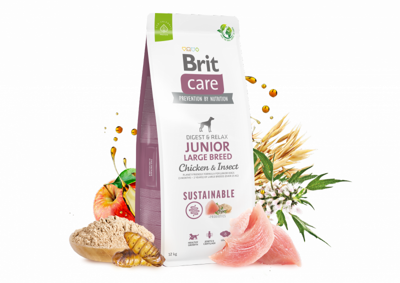 Brit Care Sustainable Junior Large Breed Chicken and Insect 12kg