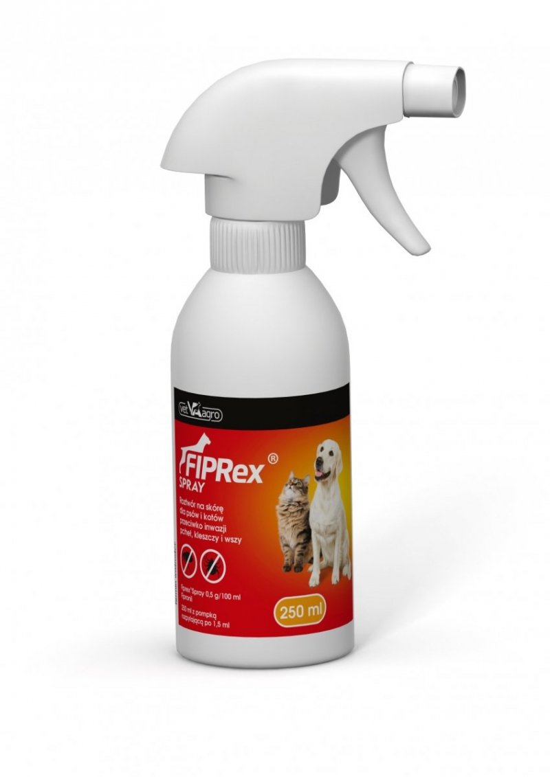 FIPREX Spray przeciw kleszczom i pchłom dla kotów i psów 250ml