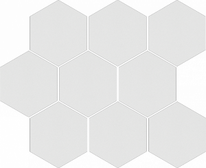 Cambia White Lappato Mozaika Heksagon 27,53x33,4