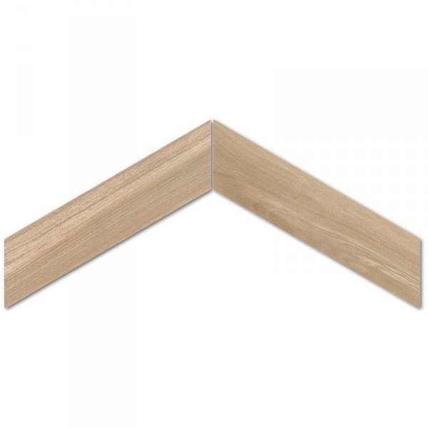 Sleek Wood Beige Chevron Nat. 11x54 Emil Ceramica