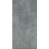 PARADYZ PAR tecniq silver stopnica prosta nacinana mat. 29,8x59,8 g1 298x598 g1 szt
