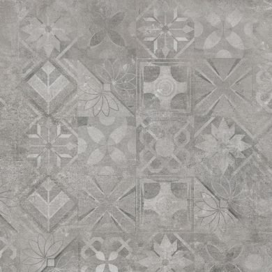 CERRAD gres softcement silver poler decor patchwork 597x597x8 g1 m2