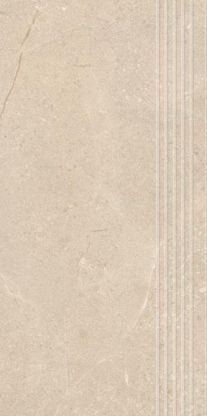 PARADYZ PAR sunnydust light beige stopnica prosta nacinana mat. 29,8x59,8 g1 298x598 g1 szt