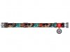 Collar WauDog Nylon Obroża nylonowa z QR-paszportem, plastikowy fastex, wzór ZĘBATE POTWORY, M 20mm/28-40cm
