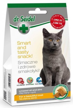 Dr Seidel Smakołyki dla kotów na piękną sierść 50g 