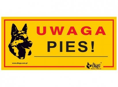 Dingo Tabliczka ostrzegawcza Uwaga pies! 