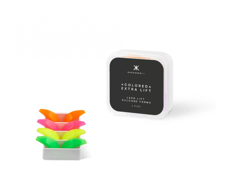 Kaskaderka «COLORED» EXTRA LIFT LASH LIFT SILICONE FORMS 4 PARY