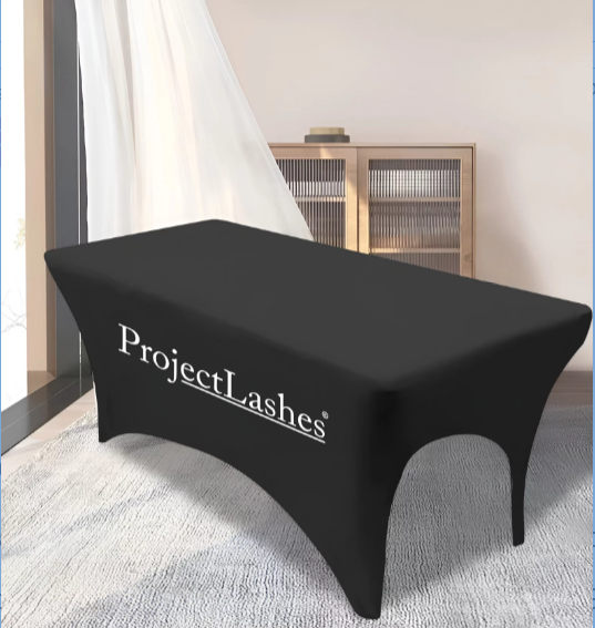 Prześcieradło kosmetyczne z wycięciem na nogi czarne ProjectLashes