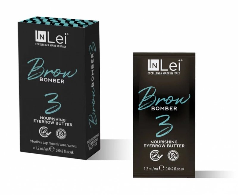 InLei® ”BROW BOMBER 3” – odżywcze masło do brwi opakowanie 9×1,2ml