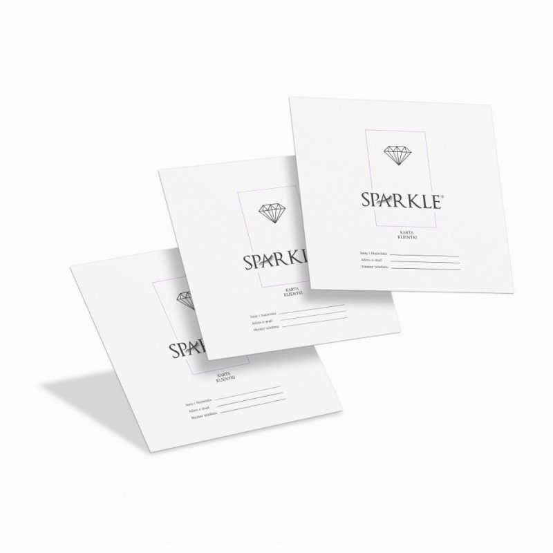 Karty Klientki Sparkle Lashes Język Polski- Komplet 10 Sztuk