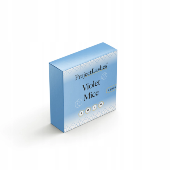 Silikonowe wałeczki wałki formy do liftingu rzęs ProjectLashes Violet Mice 4 pary