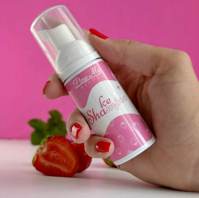 Shake Shampoo różowy piankowy szampon do brwi Pimp My Brows