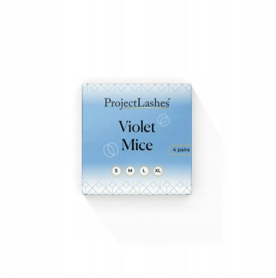 Silikonowe wałeczki wałki formy do liftingu rzęs ProjectLashes Violet Mice 4 pary