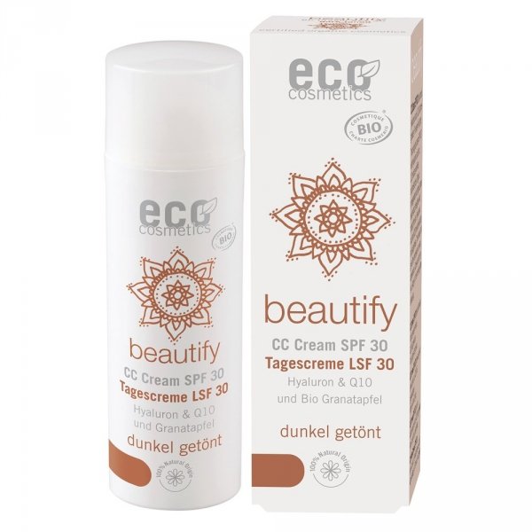 C0930 BEAUTIFY Krem CC ciemny SPF 30 Kwas hialuronowy, Q10, granat 50 ml