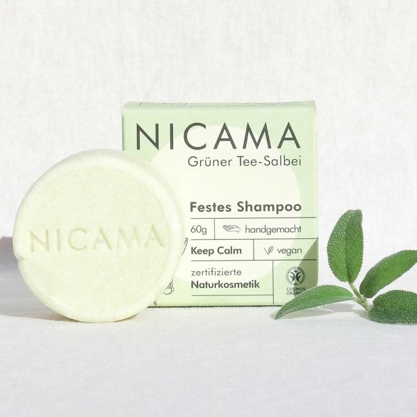 NC025 Szampon w kostce Zielona herbata-Szałwia 60g
