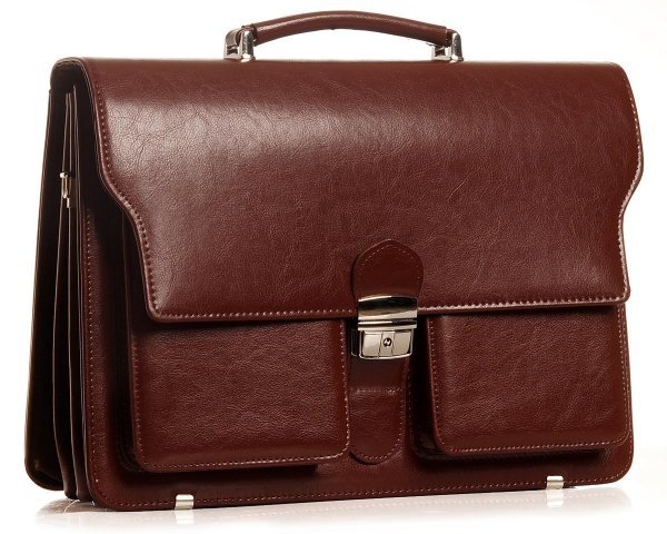 Teczka na dokumanty aktówka skórzana Solome Osaka koniakowaskos