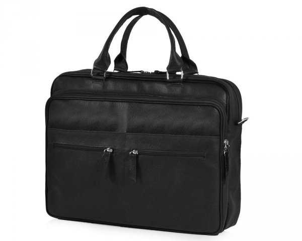 Torba męska na laptop Solome Verona II czarna skos