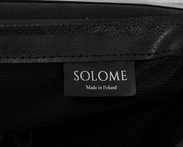 Skórzana torba na ramię Solome Lago 03 czarna detal