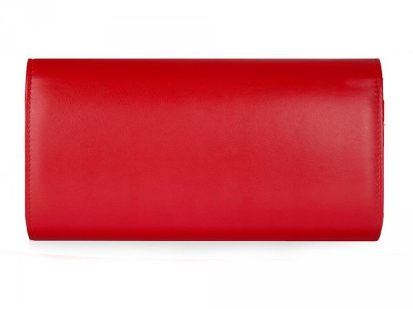 Torebka wizytowa kopertówka Solome S5 czerwony mat tył
