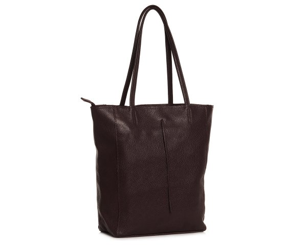 Skórzana torba damska włoska torebka miejska Solome Havana brązowa skos