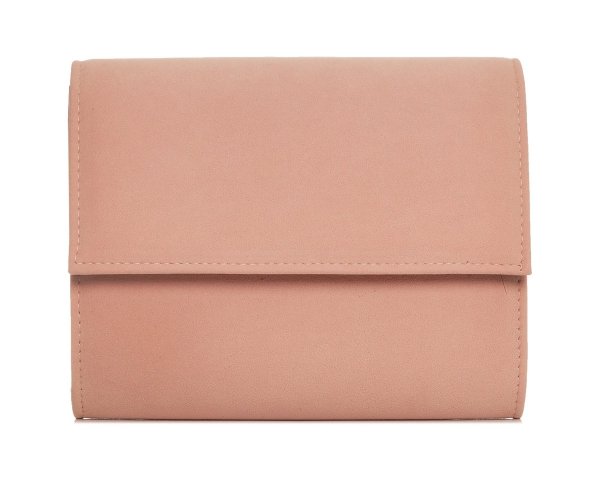 Kopertówka torebka wizytowa Solome M6 zamsz dusty pink przód