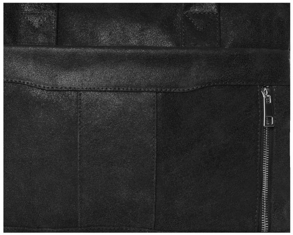 Skórzana męska torba na ramię Solome Oregon szara krek vintage detal