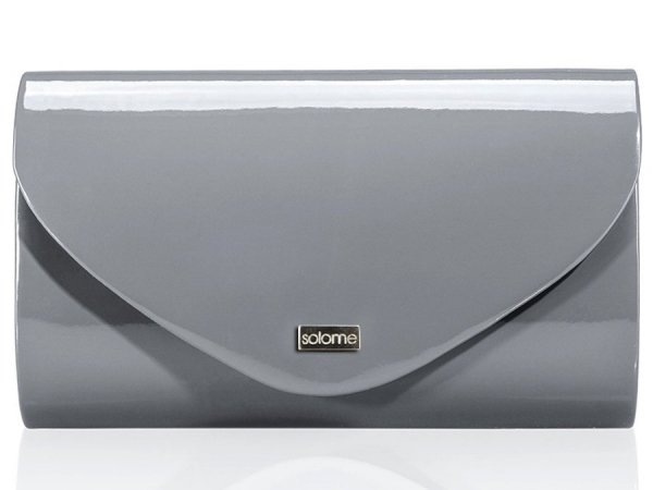 SZARA KOPERTÓWKA TOREBKA DAMSKA M5 LAKIER