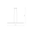 Nowoczesna lampa wisząca listwa biała led 32W BAR LED M 4000K 11582 Nowodvorski Lighting